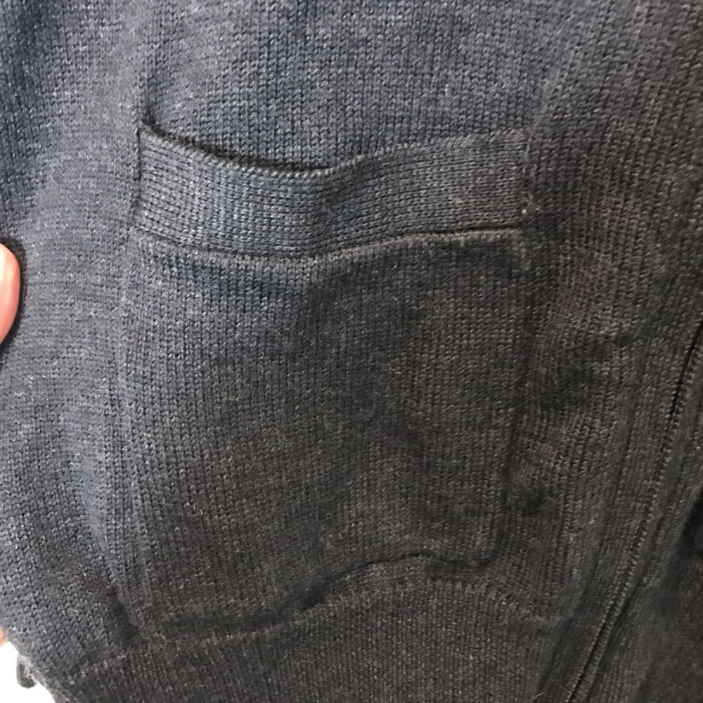 J. Crew small Merino wool steel gray zip sweater - Picture 5 of 6